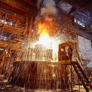 Electric Arc Furnace for Steel Scrap Melting and Refining
