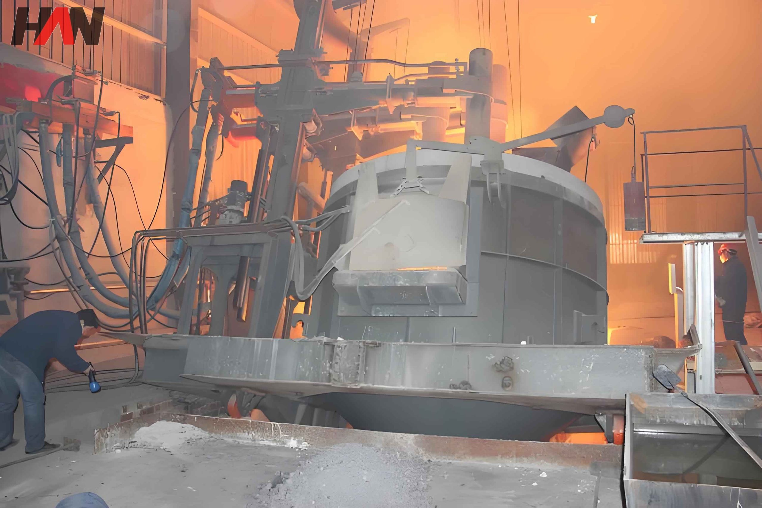 Low Carbon Ferrochrome Refining Equipment for LC FeCr Production