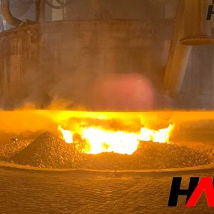 Silicomanganese Smelting Furnace in Operation